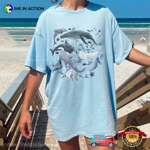 Watercolor Ocean Animals Biology Comfort Colors T-Shirt