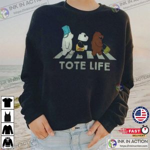 We Bare Bears Tote Life abbey road crossing Inspired T Shirt 3