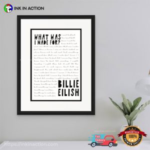 barbie movie songs What was I made For Lyrics Billie Eilish Poster 3