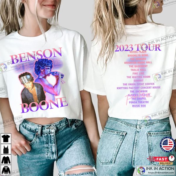 Benson Boone Tour 2024 Pulse 2 Sided T-shirt