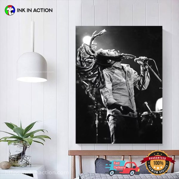 Bob Marley Retro Music Poster