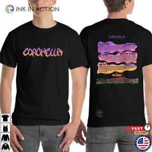 Coachella Festival Dates & Singers 2024 2 Sided T-Shirt