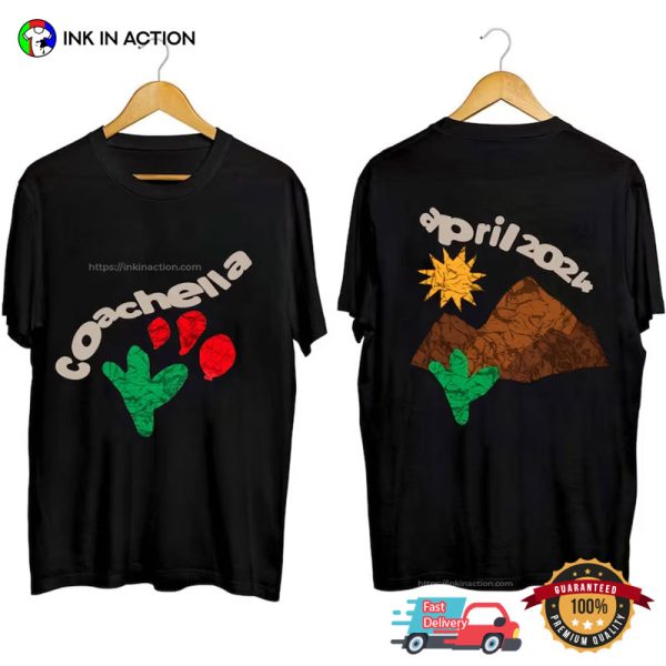 Coachella Music Festival April 2024 2 Sided T-Shirt