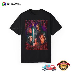 disney star wars Anakin Skywalker Collage Vintage 90s T Shirt 3