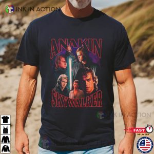 Disney Star Wars Anakin Skywalker Collage Vintage 90s T-Shirt