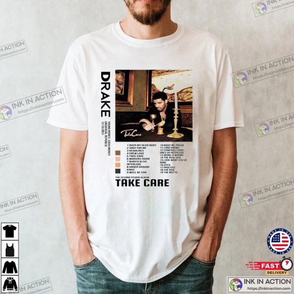 Drake Take Care Album Playlist Vintage Signature T-shirt