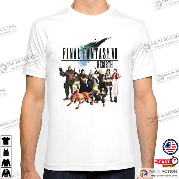 FF VII Rebirth Game Characters T-Shirt