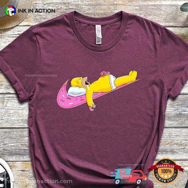 Homer The Simpsons Funny Nike Donut Comfort Colors T-shirt