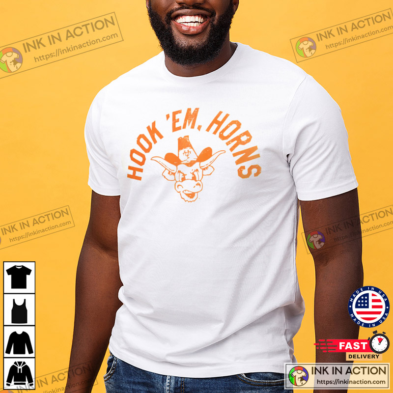 Hook Em Horns Texas Longhorns Bull Vintage Tee - Print your thoughts. Tell  your stories.