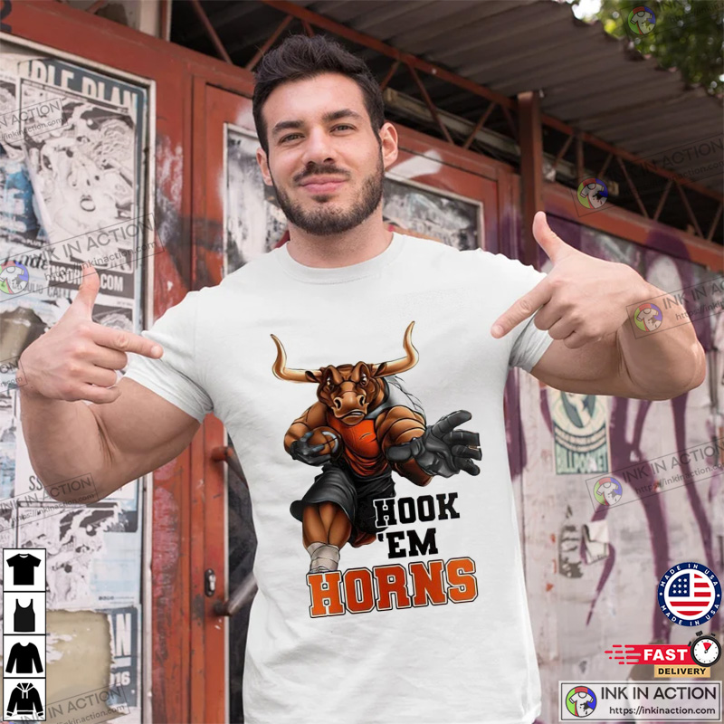 Hook Em Horns Texas Longhorns Mascot T-shirt - Print your thoughts. Tell  your stories.