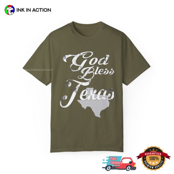 Little Texas God Bless Texas Retro T-shirt