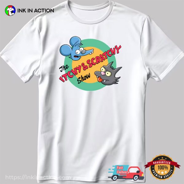 The Itchy And Scratchy Show The Simpson Funny Cartoon Shirt