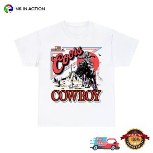 the original coors cowboy Vintage 90s Wild West T shirt 1