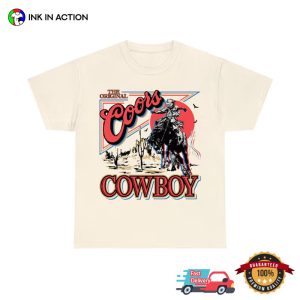 the original coors cowboy Vintage 90s Wild West T shirt 3