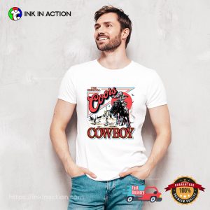 the original coors cowboy Vintage 90s Wild West T shirt