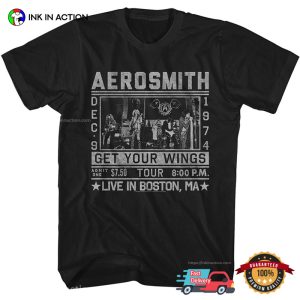 Aerosmith Get Your Wings Tour T Shirt 3