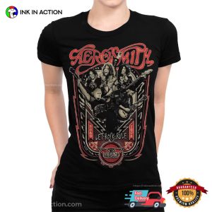 Aerosmith Road Tour Let Rock Rule Retro T-shirt