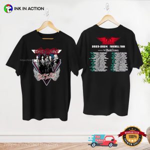 Aerosmith The Bad Boy From London Farewell Tour 2024 Schedules T shirt 2