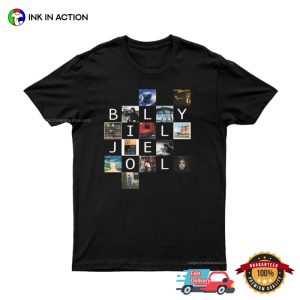 Albums Cover The Piano Man Billy Joel 2 Sided T shirt 2