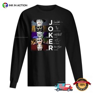 All Joker Actors Signatures T shirt 2