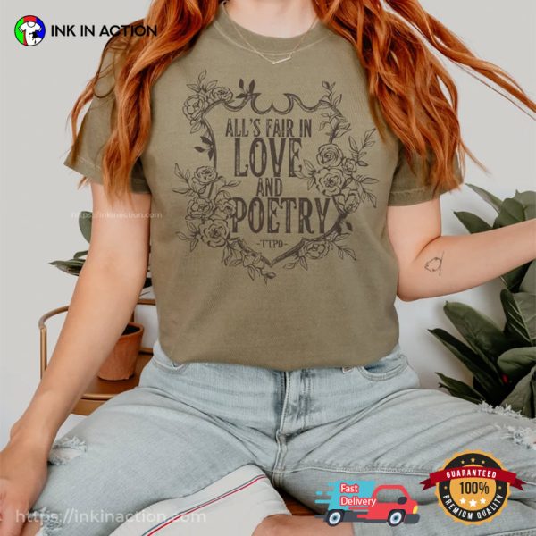 All’s Fair In Love And Poetry TTPD Album Vintage Comfort Colors T-shirt