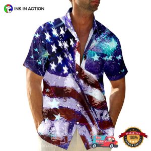 American Flag Universe Hawaiian T-shirt