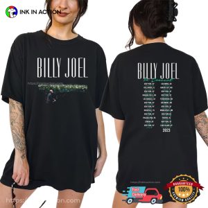 Billy Joel Live Music Concert 2023 Dates 2 Sided T-shirt