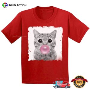 Bubblegum Cat Adorable Animal T shirt For Kids 3