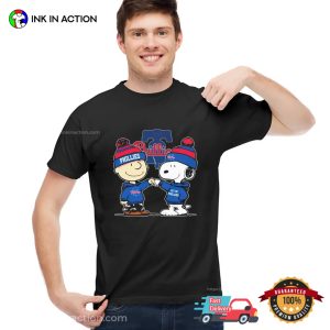 Charlie Brown And Snoopy Fist Bump Phillies Baseball T-shirts