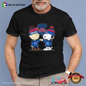 Charlie Brown And Snoopy Fist Bump phillies baseball t shirts 2