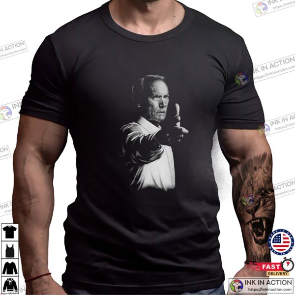 Clint Eastwood Hand Gun Retro Graphic T-shirt