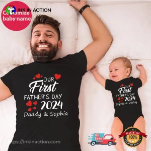 Custom Name Daddy and Daughter Son Family Matching Shirt