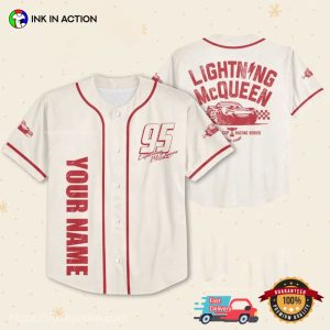 Customized Lightning Mcqueen Disney Cars Movie Baseball Jersey No.6