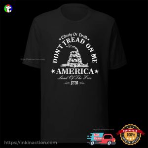 DON'T TREAD ON ME America Liberty Of Death Vintage T shirt 3