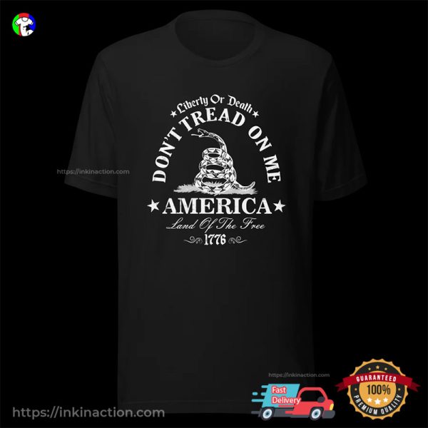 DON’T TREAD ON ME America Liberty Of Death Vintage T-shirt