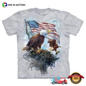 Eagle And USA Flag Art T-shirt