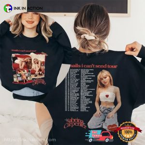 Emails I Can't Send Tour 2023 Schedule Sabrina Carpenter Graphic 2 Sided T shirt