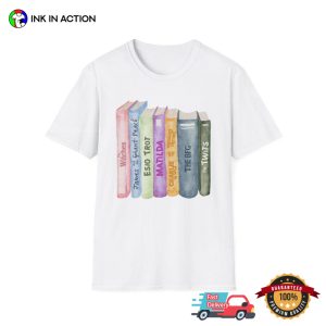 Favorite Roald Dahl Books Librarian T Shirt, best gifts for book lovers 2