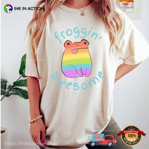 Froggin Awesome Funny LGBTQ Frog Tee