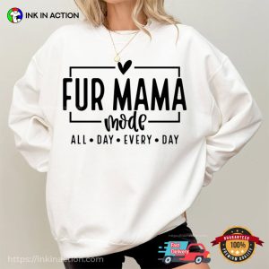 Fur Mama Mode Adorable Cat Mother T Shirt 1
