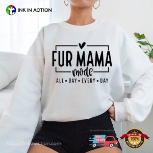 Fur Mama Mode Adorable Cat Mother T Shirt 2