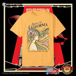 Going To California Vintage Led Zeppelin Art T shirt 2