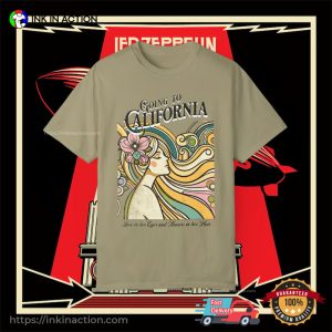 Going To California Vintage Led Zeppelin Art T shirt 3