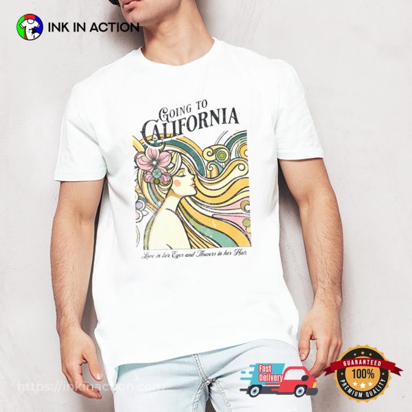 Going To California Vintage Led Zeppelin Art T-shirt