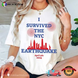 I Survived The NYC Earthquake 5th April 5th 2024 Comfort Colors Tee 1