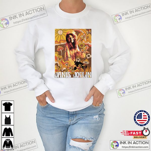 Janis Joplin Natural Art T-shirt