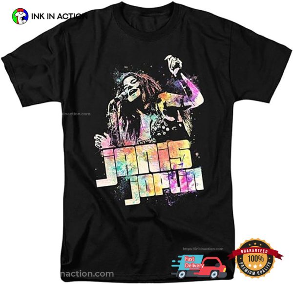 Janis Joplin Watercolors Classic Graphic T-shirt
