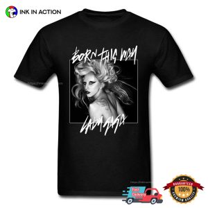 Lady Gaga Born This Way Fashionable Retro Portrait Tee 3