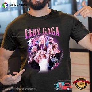 Lady Gaga Fashionable Collage Vintage 90s Tee 2