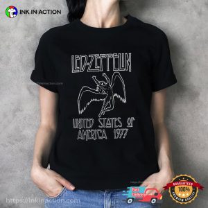 Led Zeppelin United States Of America 1977 Retro Rock Band T shirt